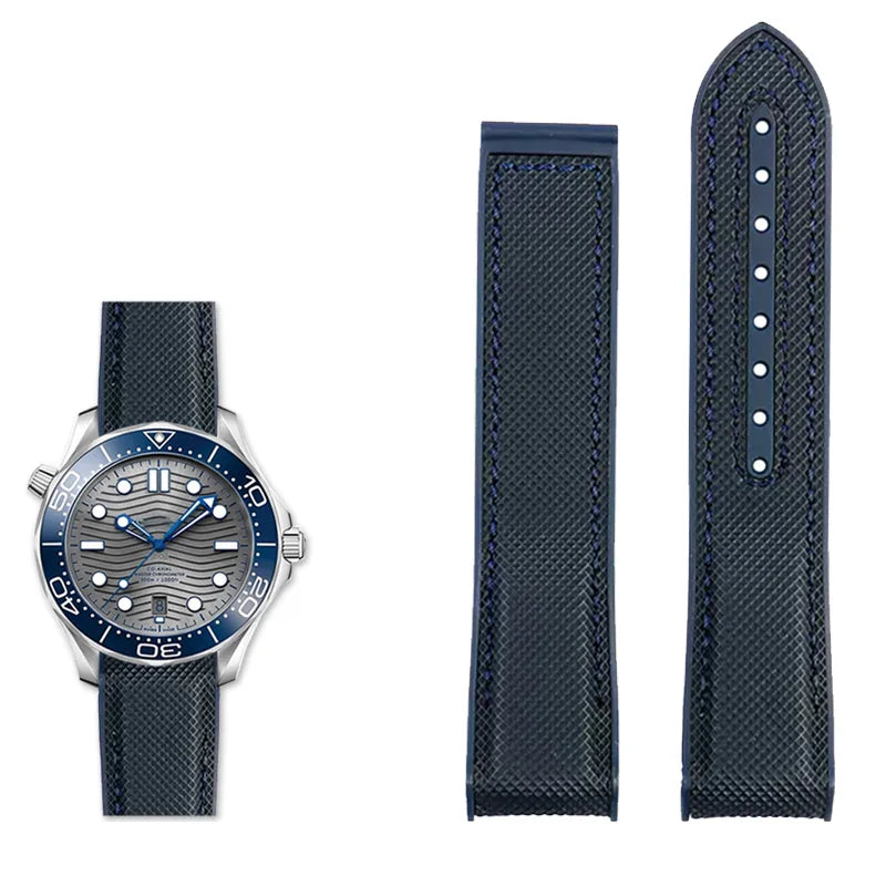 Versatile Nylon Rubber Watchband | Durable Comfort Strap