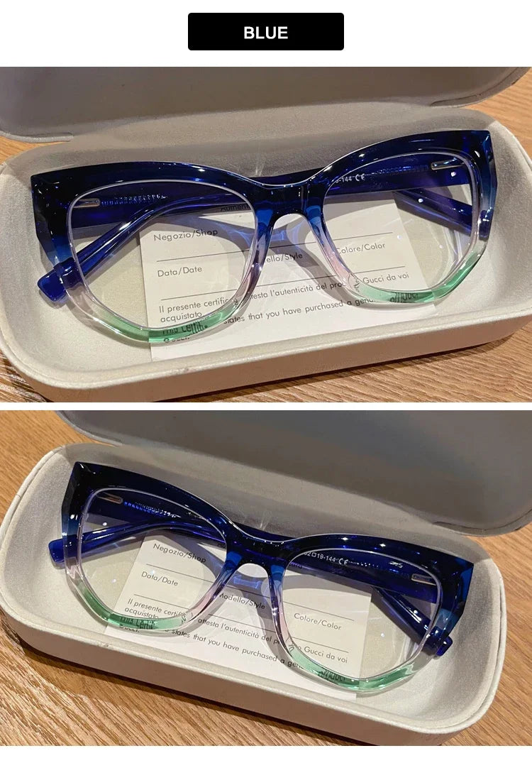 Customizable Cat Eye Anti Blue Ray Reading Glasses for Women