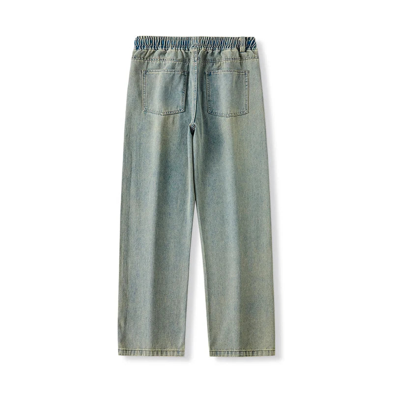 Men's Distressed Wide Leg Jeans | Casual Autumn Winter Style