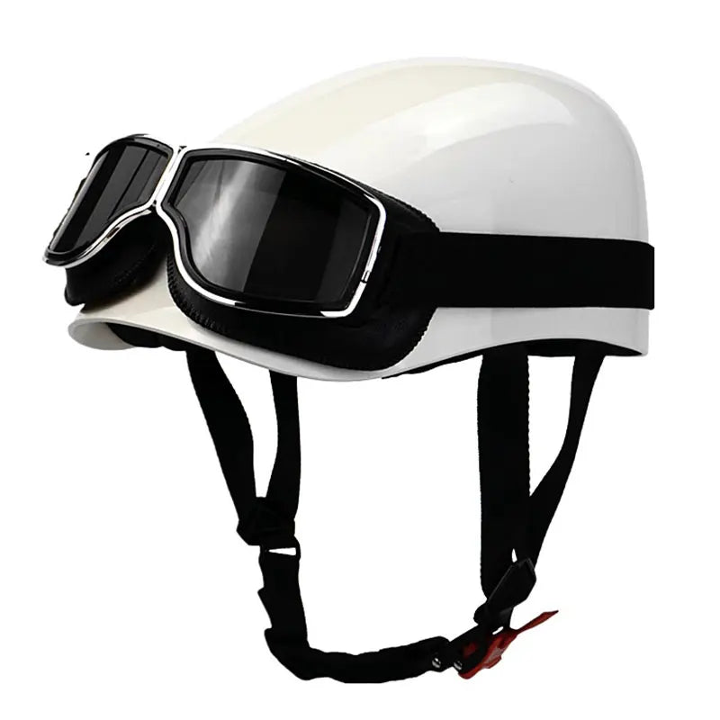 Retro Vintage Half Face Motorcycle Helmet for Men and Women