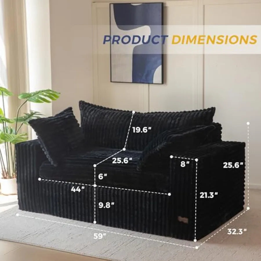 Stylish Bean Bag Sofa Loveseat | Comfortable Deep Seating for All