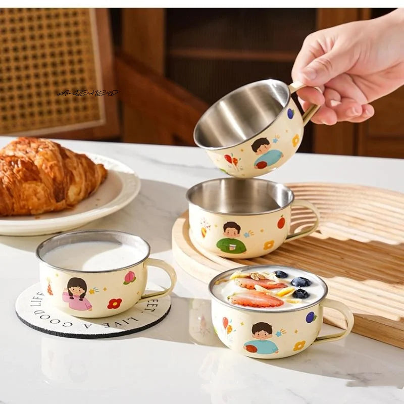 Cute Stainless Steel Water Cup for Kids | Anti-Scald Mug