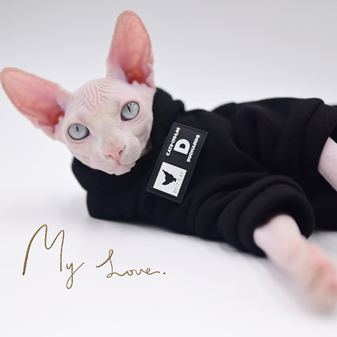 Stylish Cat Hoodie for Hairless Breeds | Cozy Spring/Fall Fashion