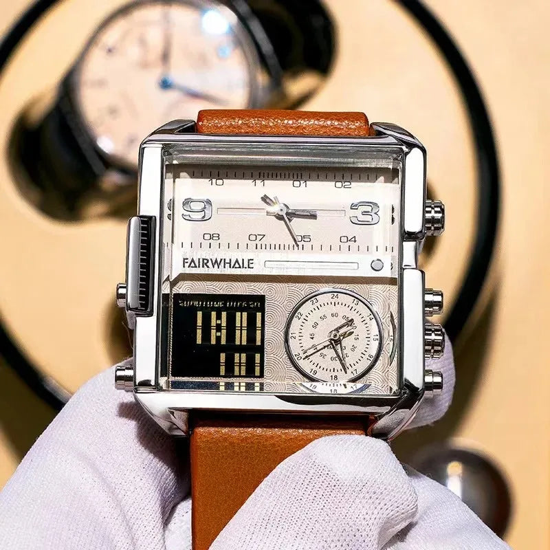 Elegant Men's Electronic Quartz Watch | Luminous Vintage Sports Timepiece