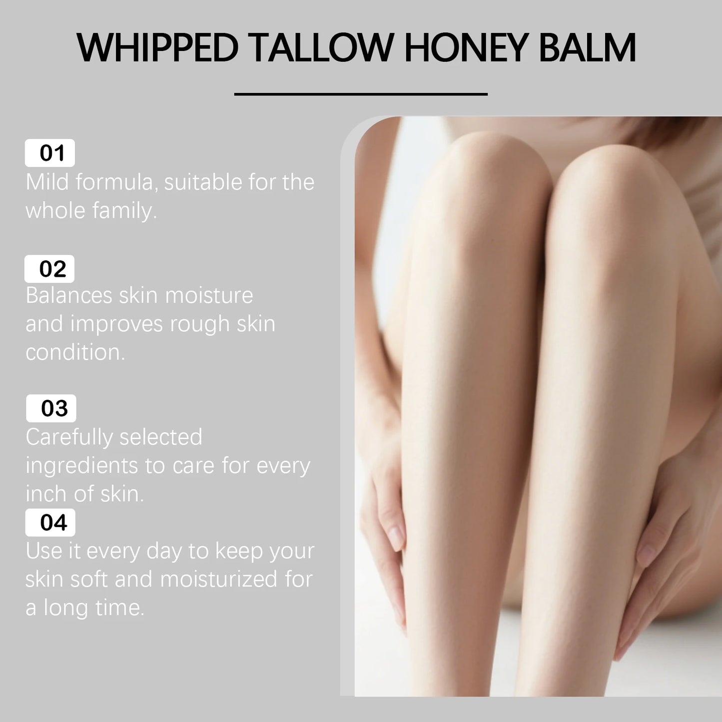 Honey & Beef Tallow Moisturizing Cream | Deep Nourishment & Care