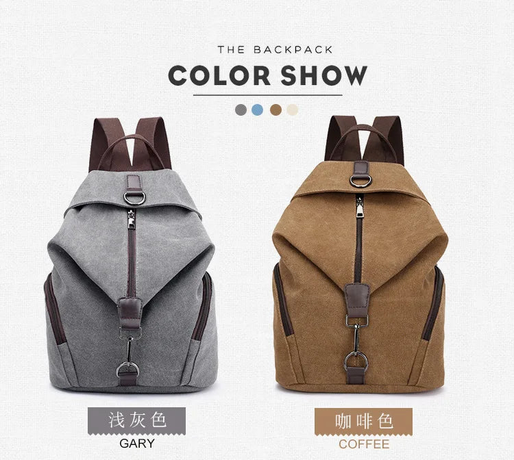 Stylish Vintage Canvas Women Backpack | Fashionable Casual Bag
