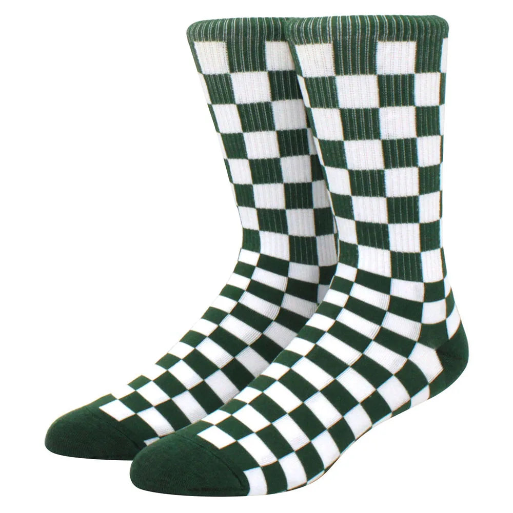 Men's Checkerboard Hip Hop Socks | Trendy Street Sports Accessories