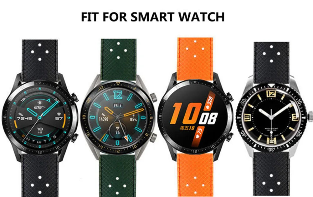 Tropical Silicone Watch Band | Quick Release Rubber Strap