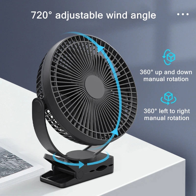 Portable USB Charging Wireless Electric Fan | 10000mAh Battery