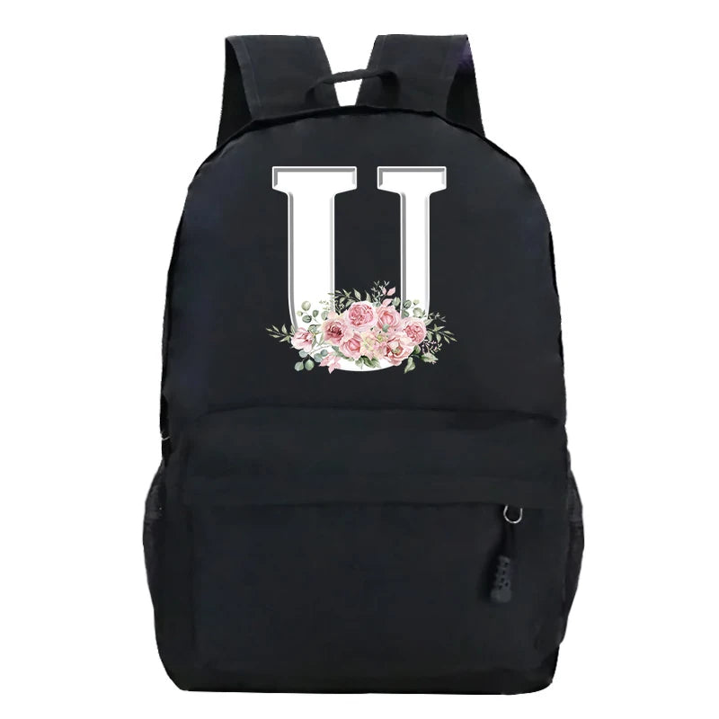 Stylish Pink Floral Backpack for College Students | Trendy Floral Design