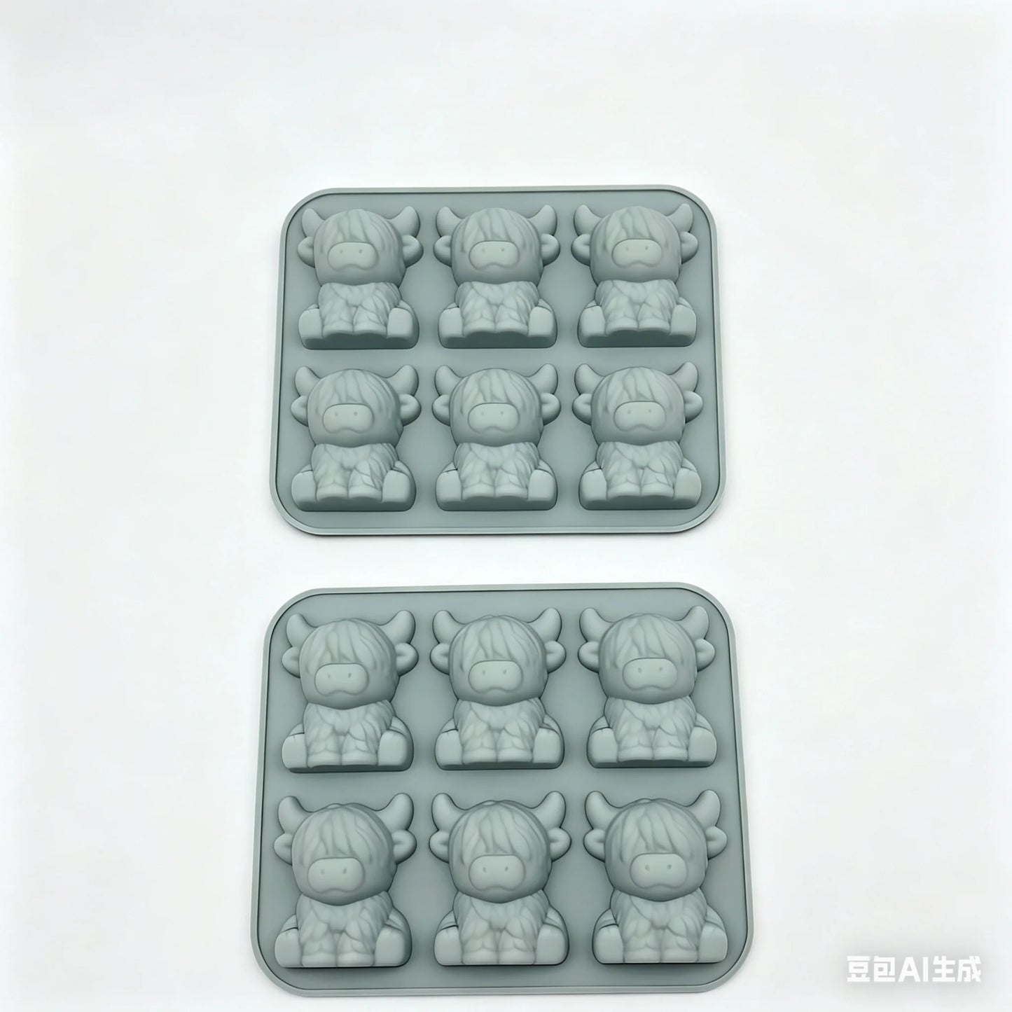 Highland Cow Ice Cube Mold | Cute 3D Silicone Tray for Drinks
