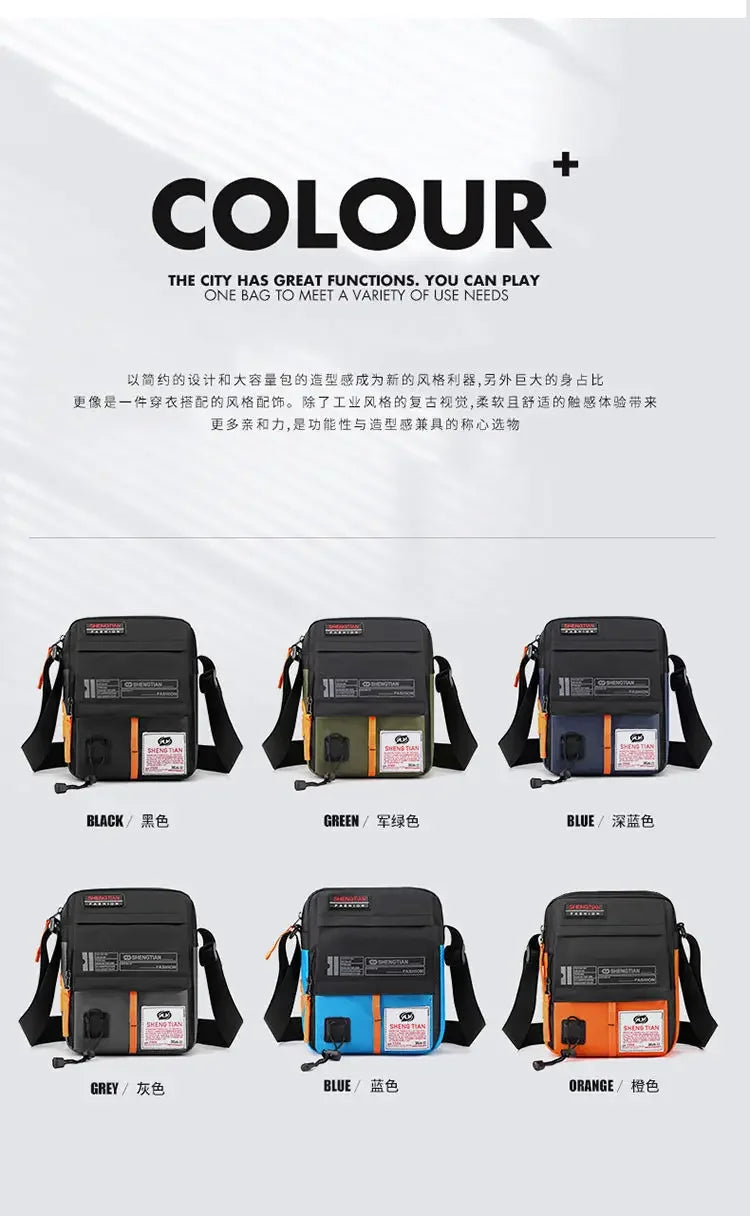 Men's Waterproof Messenger Shoulder Bag | Stylish Crossbody Bag
