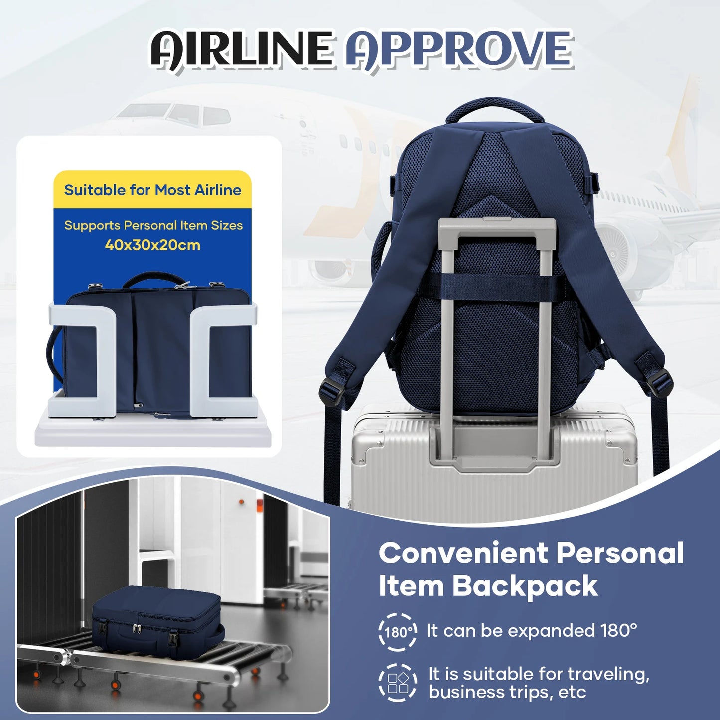 Versatile Travel Backpack for Business & Leisure | Cabin Luggage