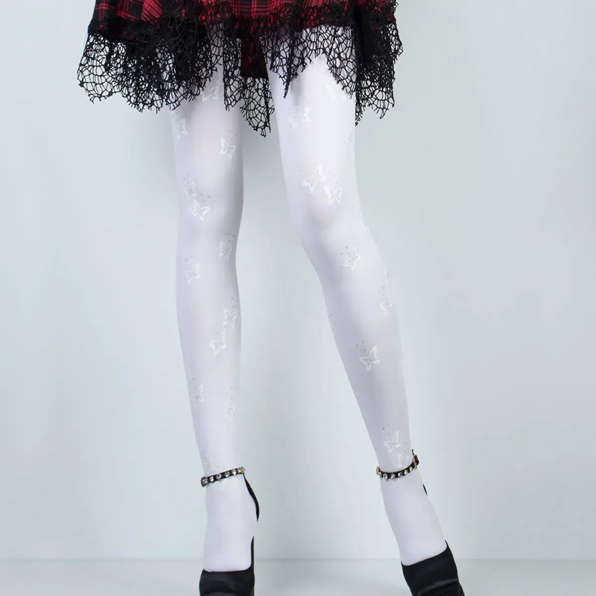 Punk Skull Stockings & Gloves Set | Gothic Cosplay Accessories