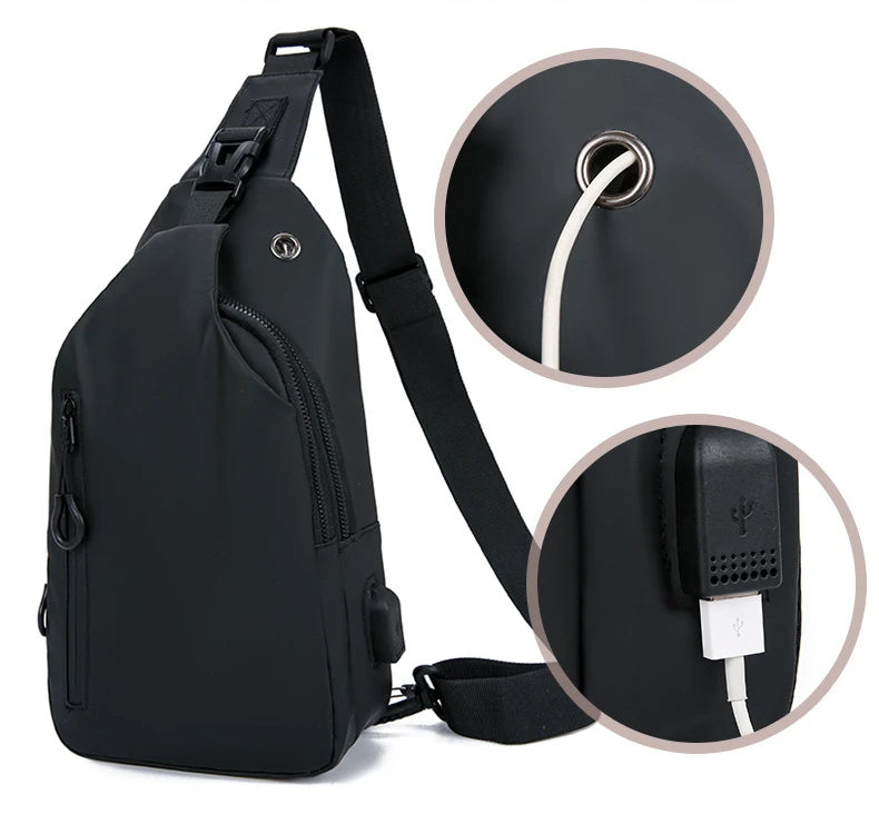 Stylish Men's Chest Bag | Casual One Shoulder Crossbody Design