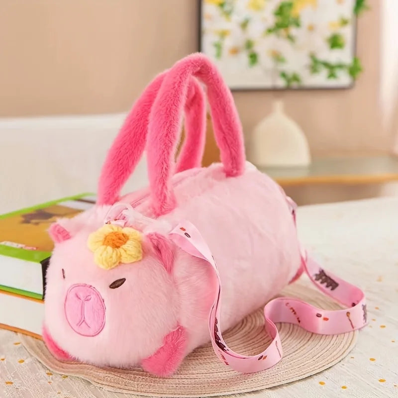 Stylish Plush Fur Crossbody Handbag | Cute Bucket Bag for Women