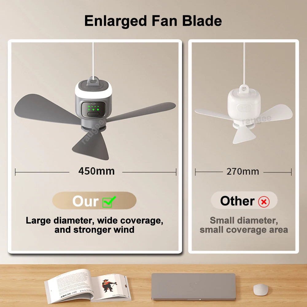 12000mAh Portable Camping Fan with Remote Control | Cool & Light