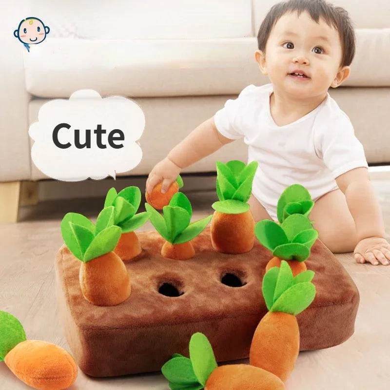 Educational Baby Plush Carrot & Radish Interaction Toy