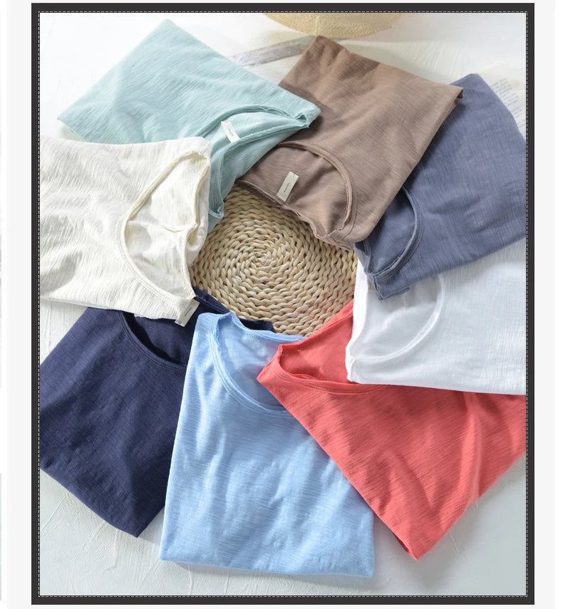 Men's Retro Raw Edge T-Shirt | Lightweight & Breathable Casual Top