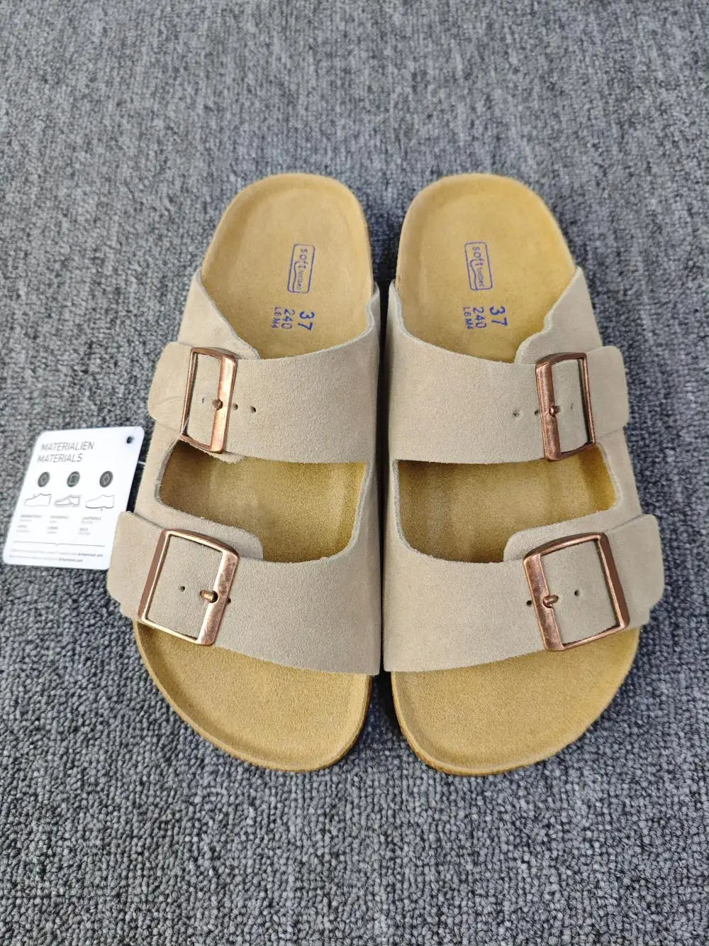 Unisex Double Buckle Flat Beach Slide Sandals | Casual Summer Comfort