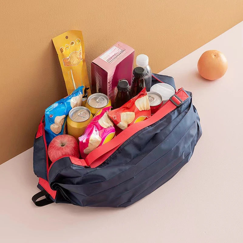 Portable Foldable Tote Bag | Reusable Shopping Shoulder Bag