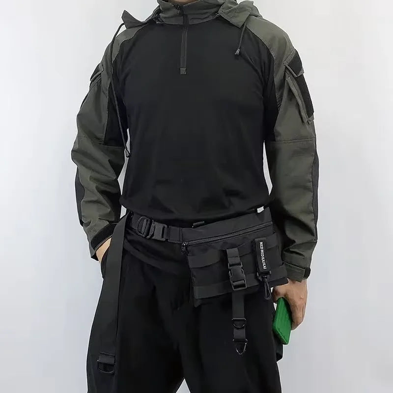 Tactical Techwear Style Crossbody Sling Bags Men Multi-function Chest Bags Y2K High Street Waist Bags Bolsos Para Hombre сумка