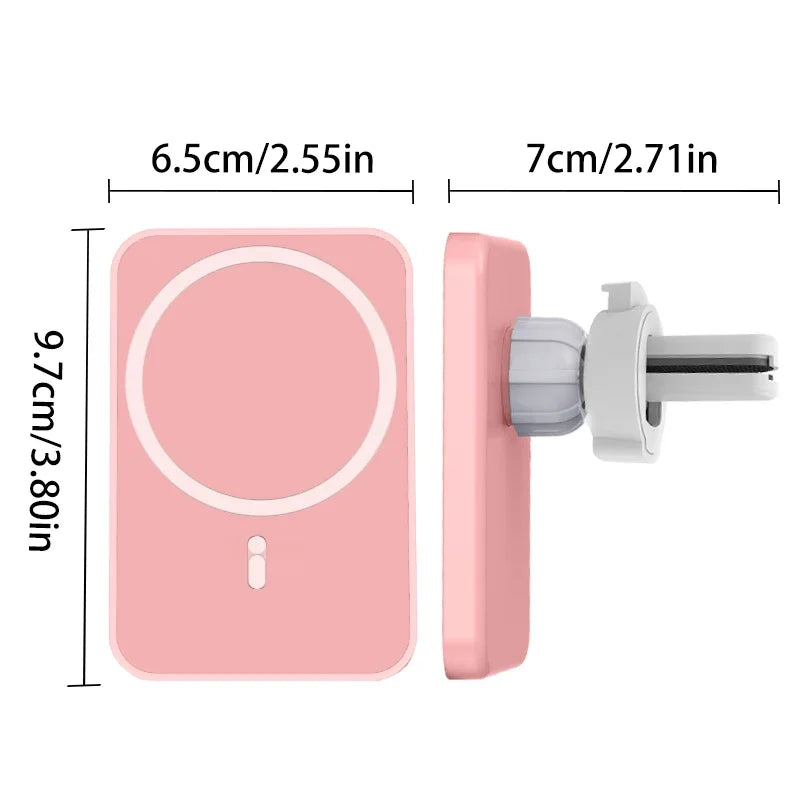 Magnetic Car Wireless Charger | Fast Charging Phone Holder Stand