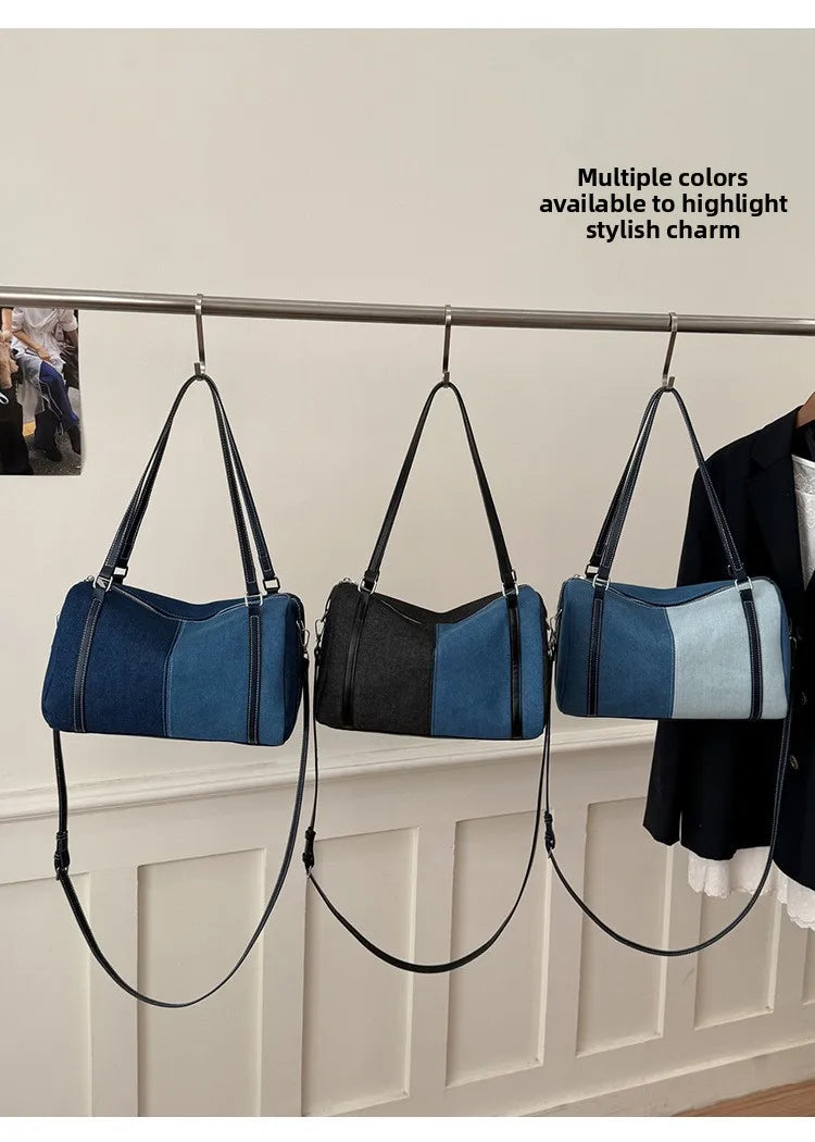 Bolso cruzado de mezclilla para mujer | Bolso de mano versátil y elegante