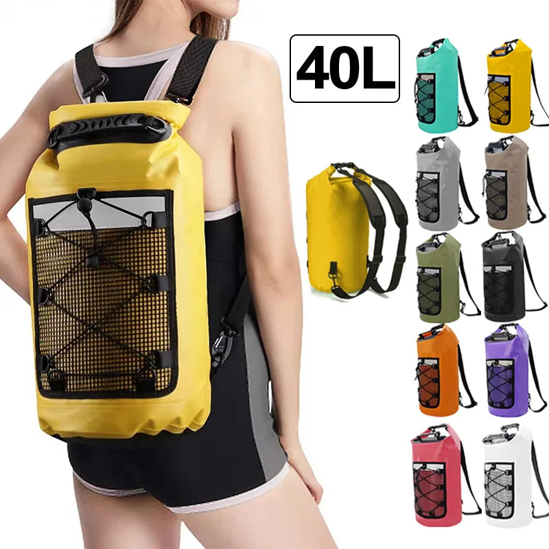 40L Waterproof Floating Dry Bag for Kayaking and Beach Activities