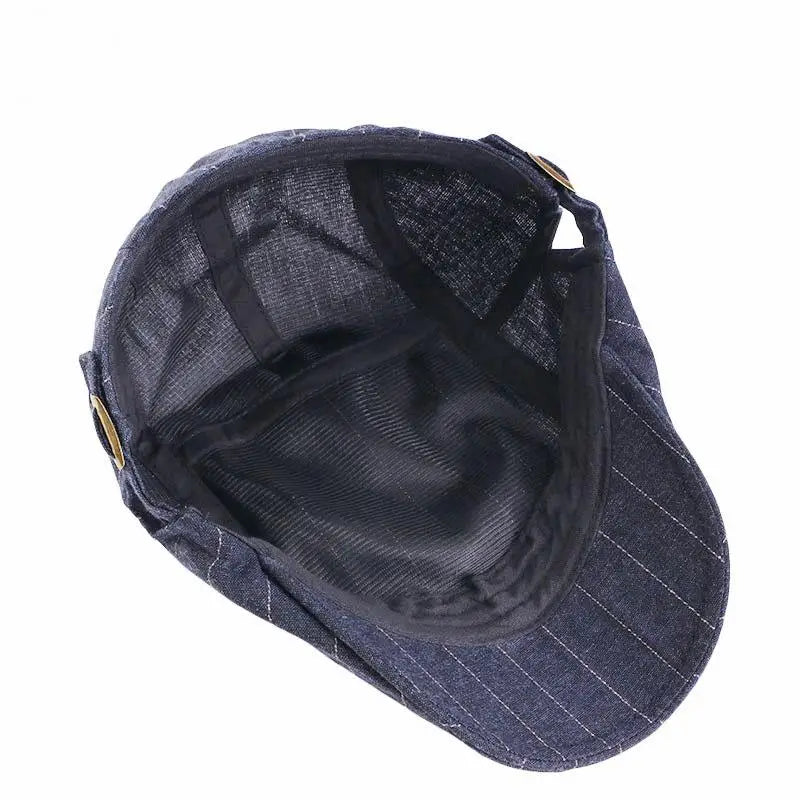 Spring/Summer Breathable Lightweight Double Button Adjustable Beret Peaked Cap Painter Hat