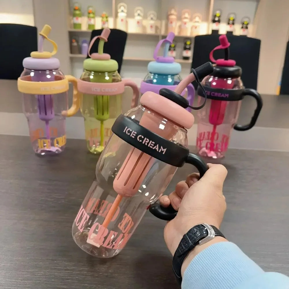 Durable Waterproof Large Capacity Summer Milk Tea Cup with Straw