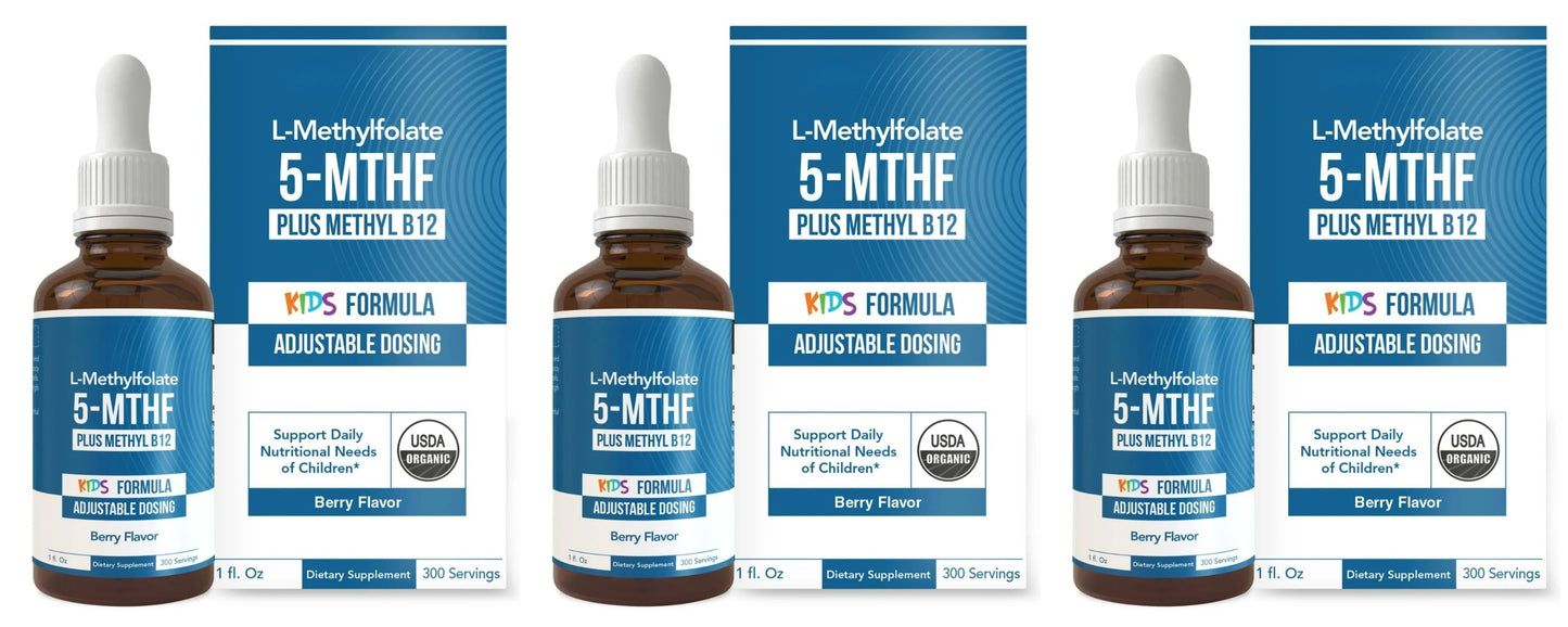 Kids L-Methylfolate Liquid Drops | Vegan Active Folate Support