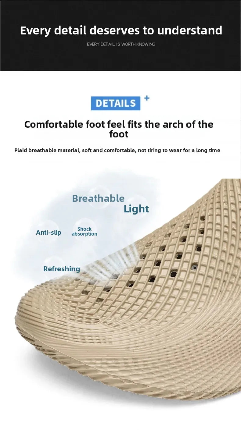 Designer Lightweight Luxury Summer New 3D Hole Hole Shoes Full Wrap Couple Casual Sandals Outdoor Beach Shoes for Men