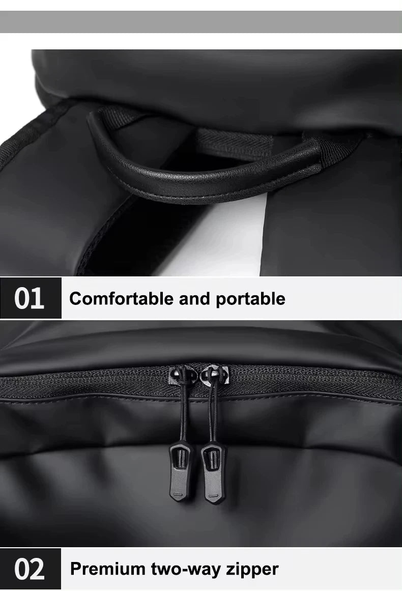 Stylish PU Leather Backpack for Men | Versatile School & Laptop Bag