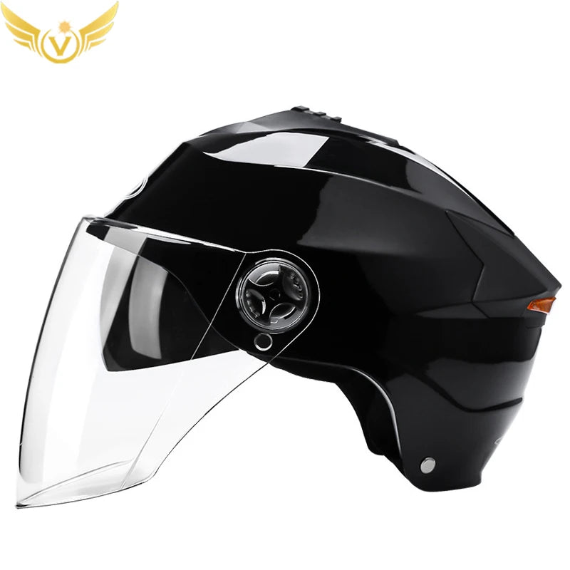 LED Motorcycle Helmet for Moped & Electric Scooter | Unisex Safety Gear