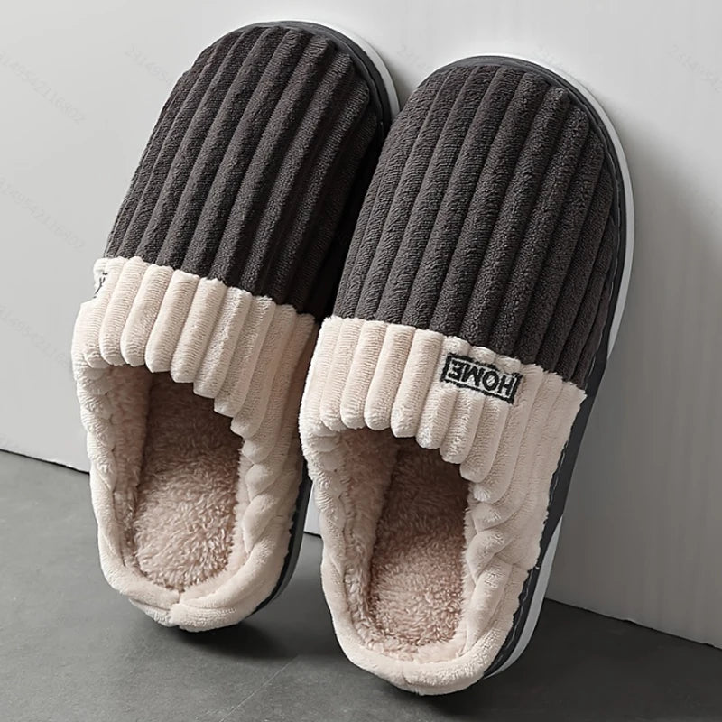 Cozy Plush Fur Slippers for Couples | Soft Non-Slip Winter Footwear