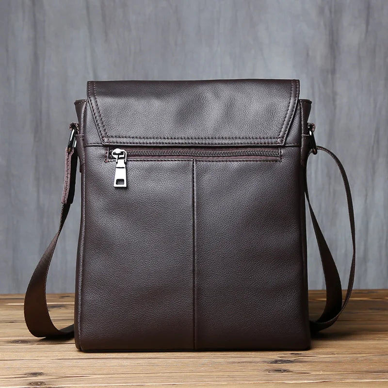 Bandolera de cuero casual para hombre | Diseño espacioso tipo bandolera