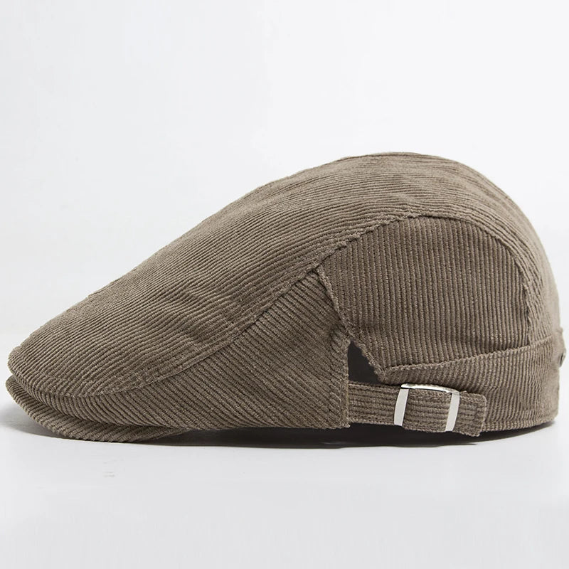 Unisex Corduroy Beret Hat | Vintage Newsboy Cap for All Seasons