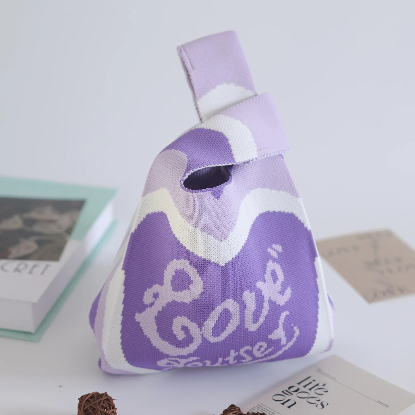 Handmade Mini Knitted Tote Bags | Portable Spring Summer Handbags