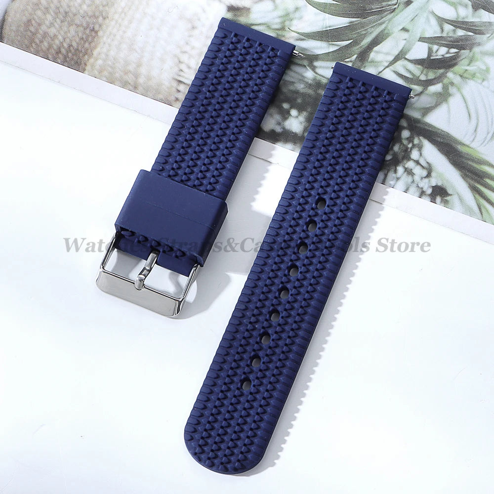 Soft Silicone Watch Bands | Quick Release Rubber Strap for All Watches