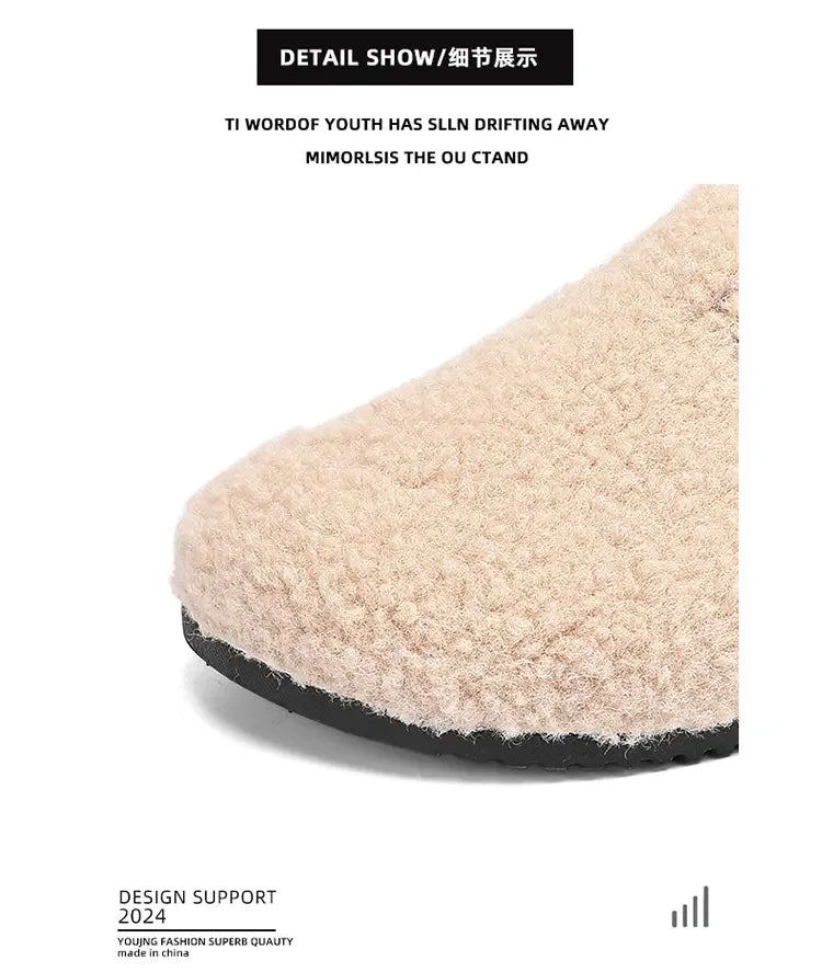 Cozy Unisex Plush Cotton Slippers | Non-Slip Winter House Shoes