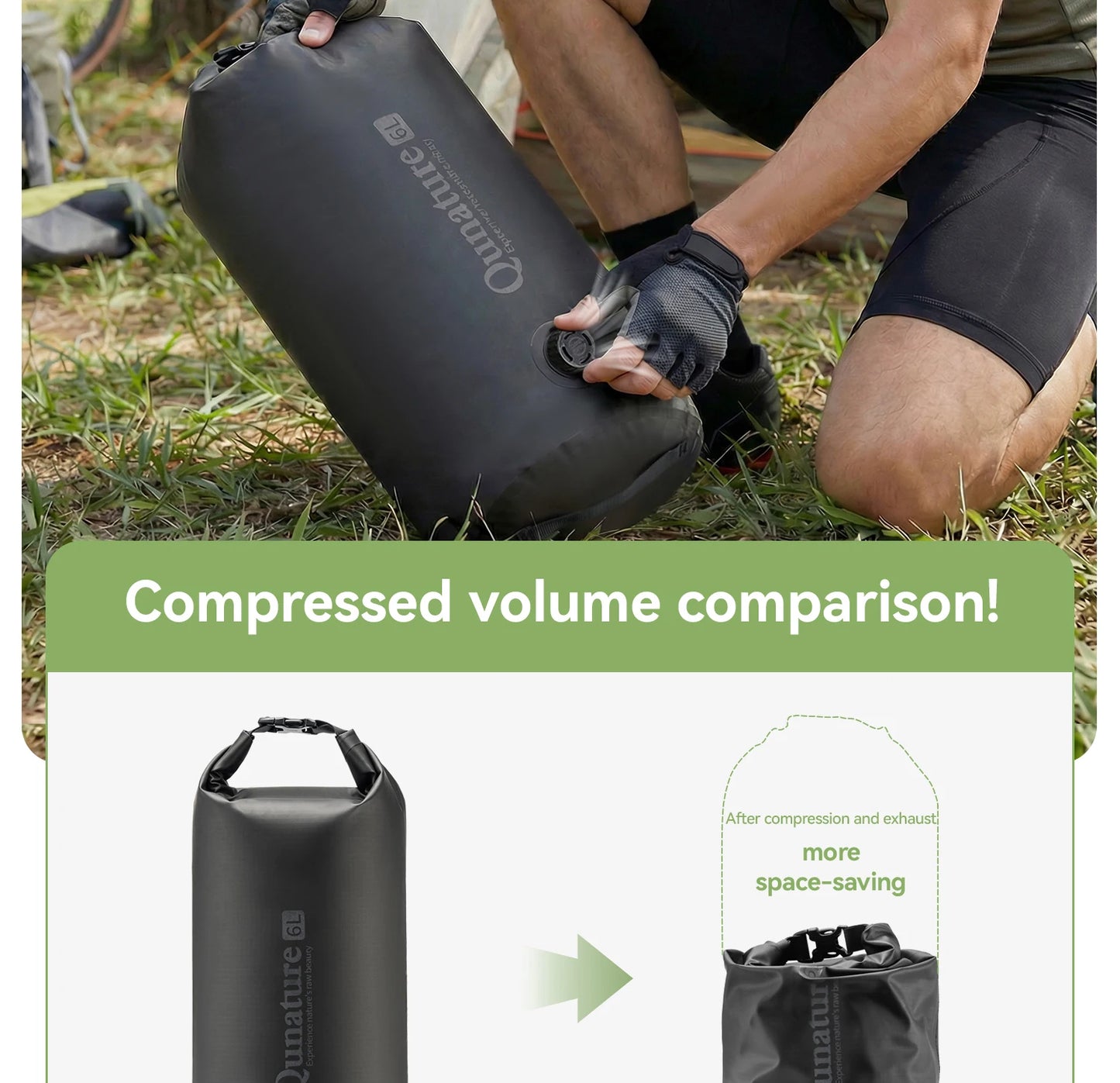 Heavy Duty Waterproof Compression Bike Bag | Quick Release Fork Pack