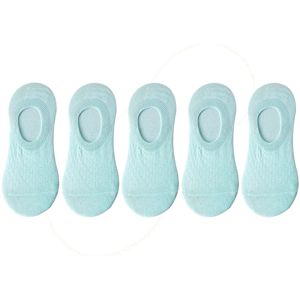 Women's Invisible Boat Socks Set | Breathable Non-Slip Comfort