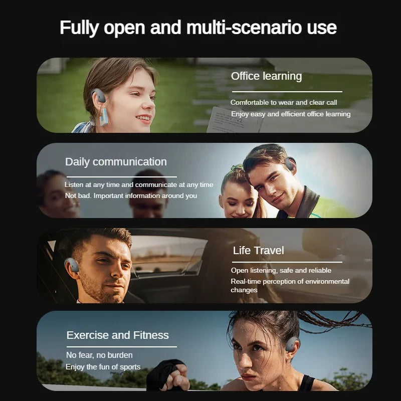 Bone Conduction Sports Bluetooth Headset | Waterproof Earbuds
