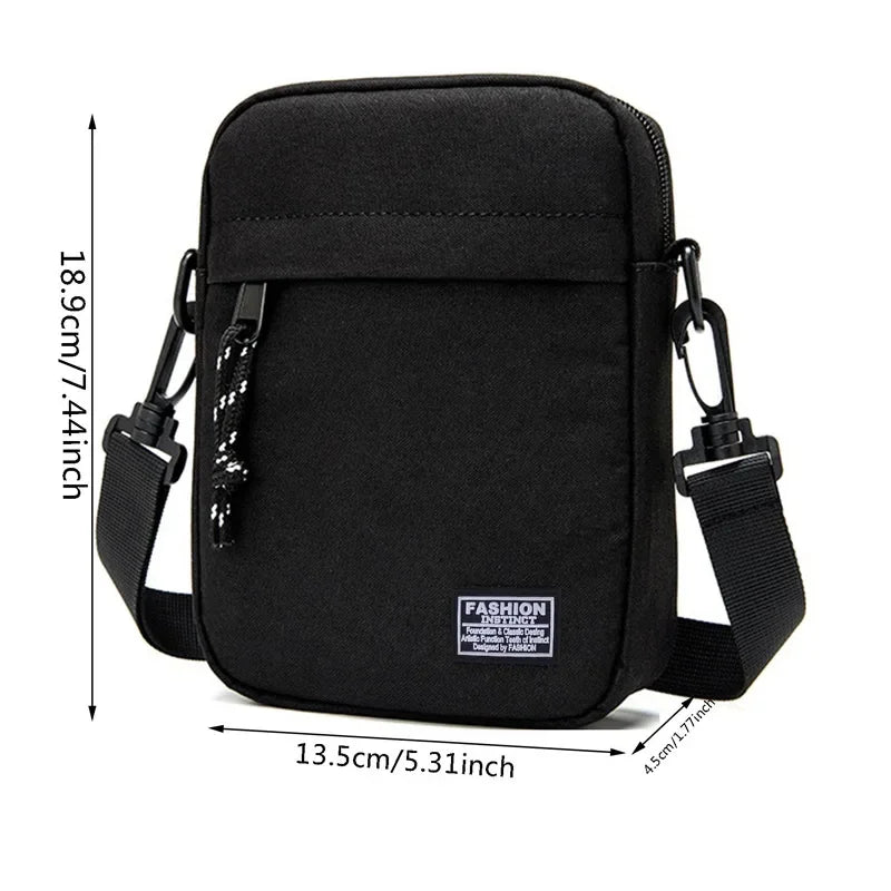 Casual Small Oxford Cloth Shoulder Bag for Men and Women