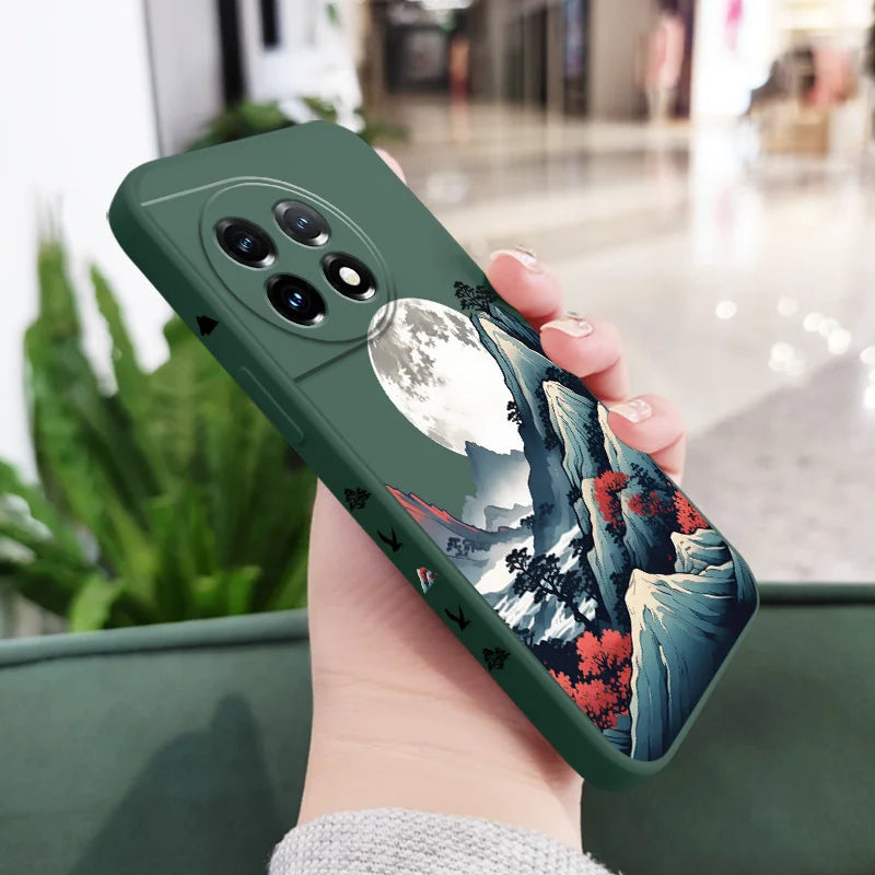 Smoke Mountain Phone Case For Oneplus 13 13R 12 12R 11 11R 10 10R 10T 9R 9RT 9 8T 8 7 7T Pro 5G Liquid Silicone Cover