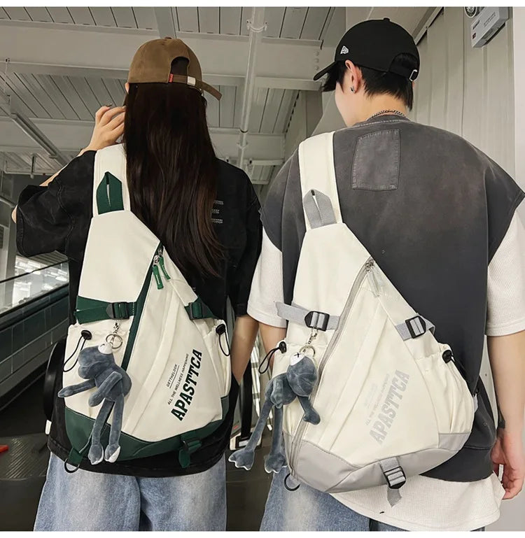 Outdoor Motorcycle Sport Travel Crossbody Bag Tactical Multifunction Waterproof Single Shoulder Backpack Unisex Casual Chest Bag