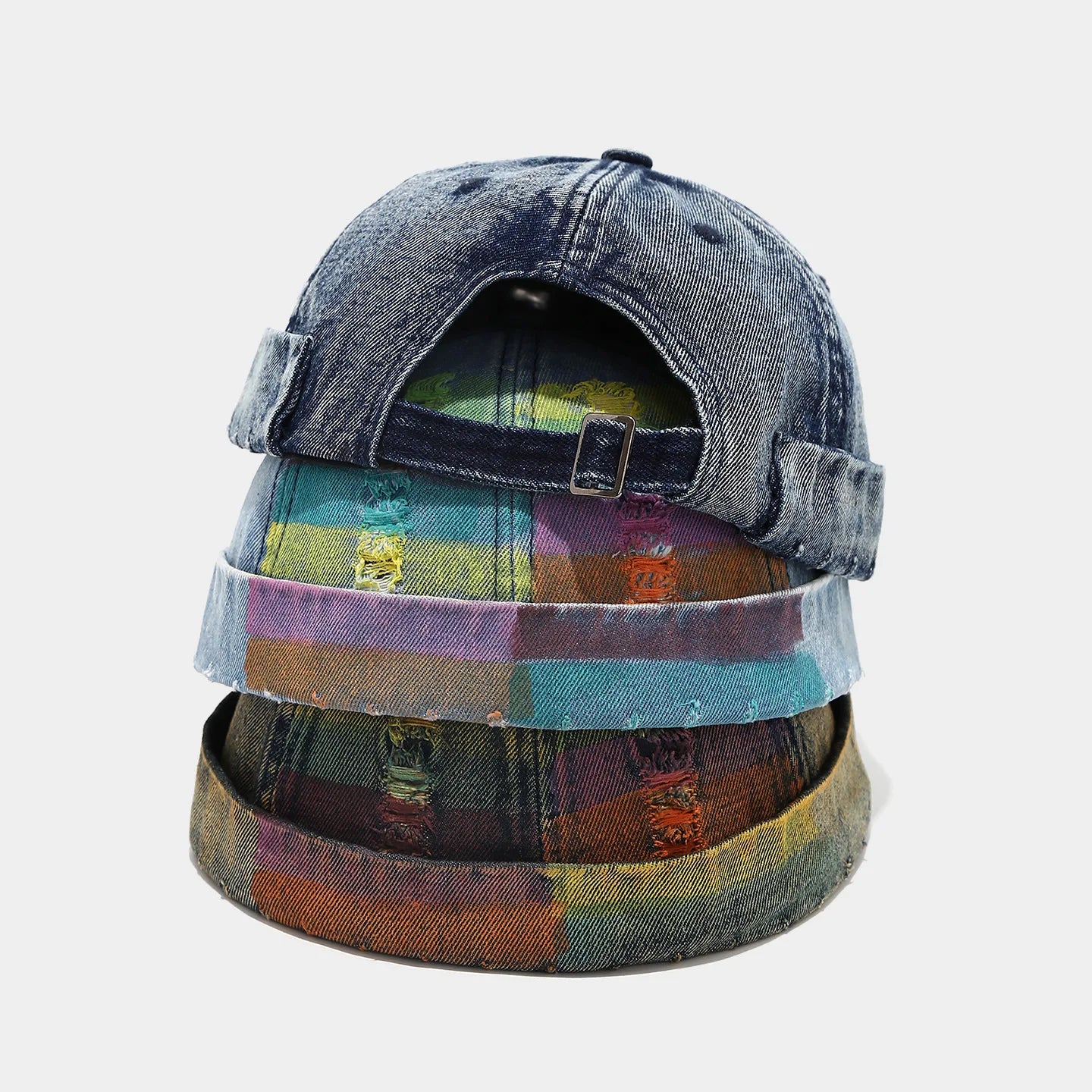 Adjustable Denim Docker Cap | Retro Hip Hop Unisex Streetwear
