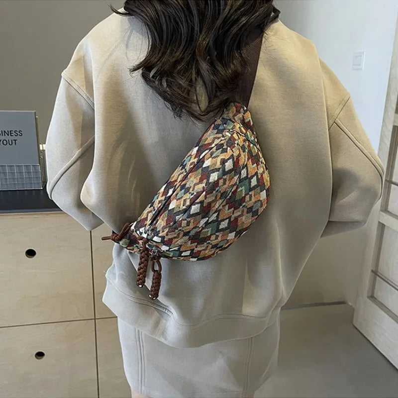 Stylish Corduroy Belt Bag for Women | Versatile Fanny Pack