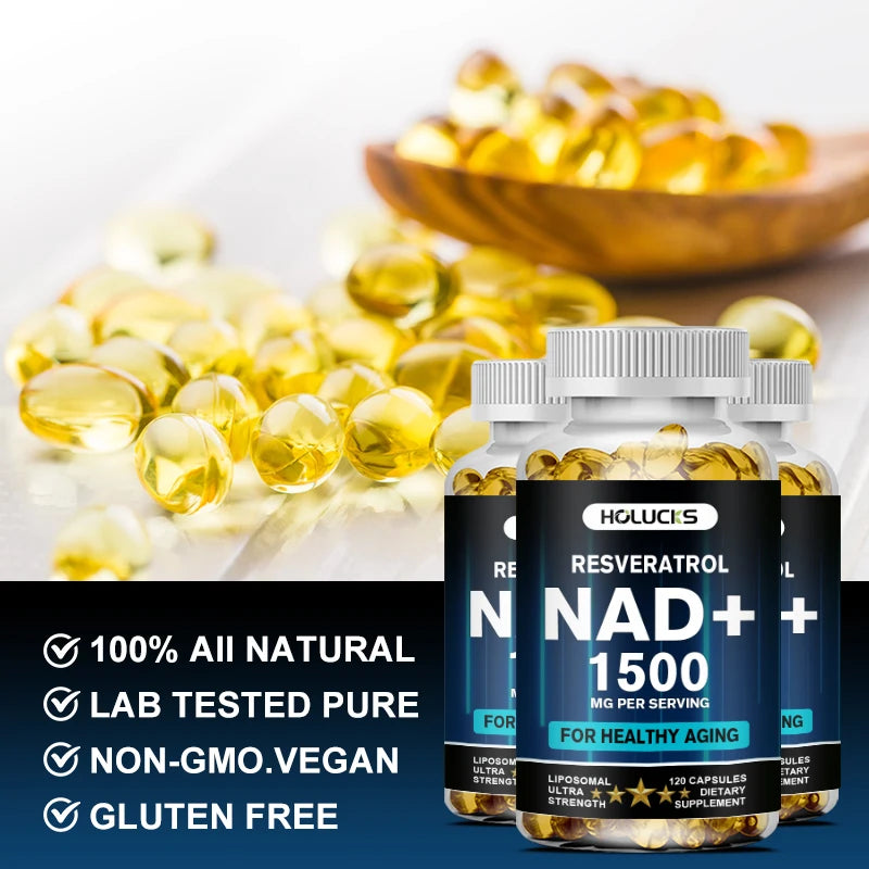 NAD+ Resveratrol Capsules | Support Cellular Health & Anti-Aging